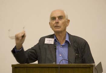 Tom Devonshire Jones speaking at the symposium.