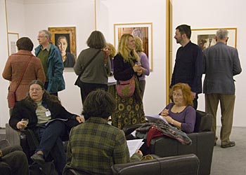 Visitors at the Private View of the Imaging the Bible in Wales Exhibition.