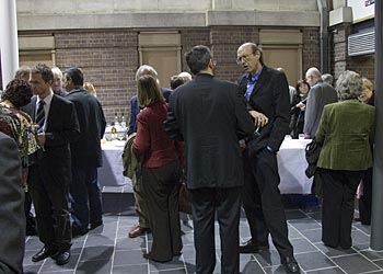Delegates at the evening reception at the National Library of Wales.