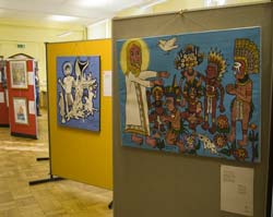 Exhibition at Trinity College Carmarthen.