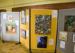 Exhibition at Trinity College Carmarthen.