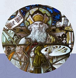 Percy Bacon, tained glass window.