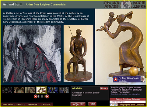 Screen from the DVD with work by Rory Geoghegan