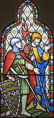 Stained glass by Alexander Gibbs.