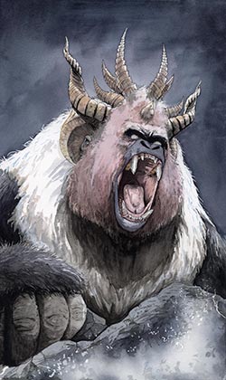 Watercolour with pen and ink by Christopher Iliff.