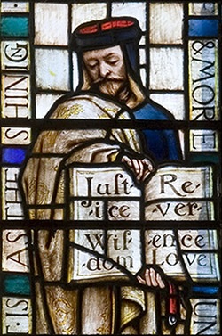 Stained glass by Hugh Arnold.