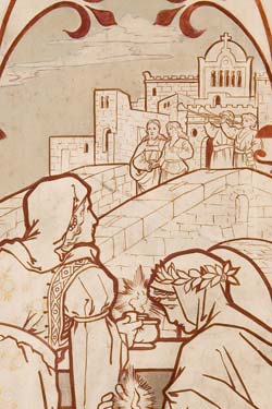 Detail of a mural by Alfred Stansell.