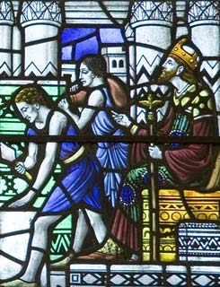 Stained glass by Powell & Sons (Whitefriars).