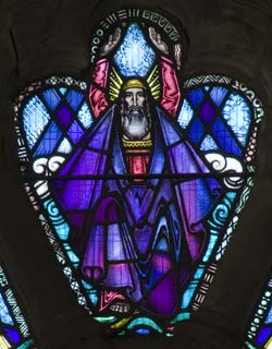 God creating the sun and the moon.