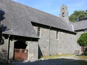 Exterior view of the Church of St Mark, Brithdir.