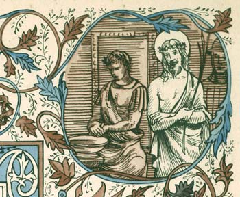 Depiction of Christ before Pilate.