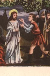 Depiction of the betrayal of Jesus in the Garden of Gethsemane.