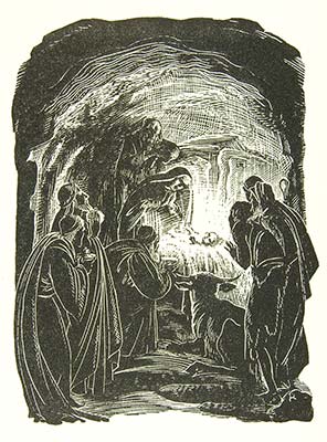 Illustration showing the Nativity.